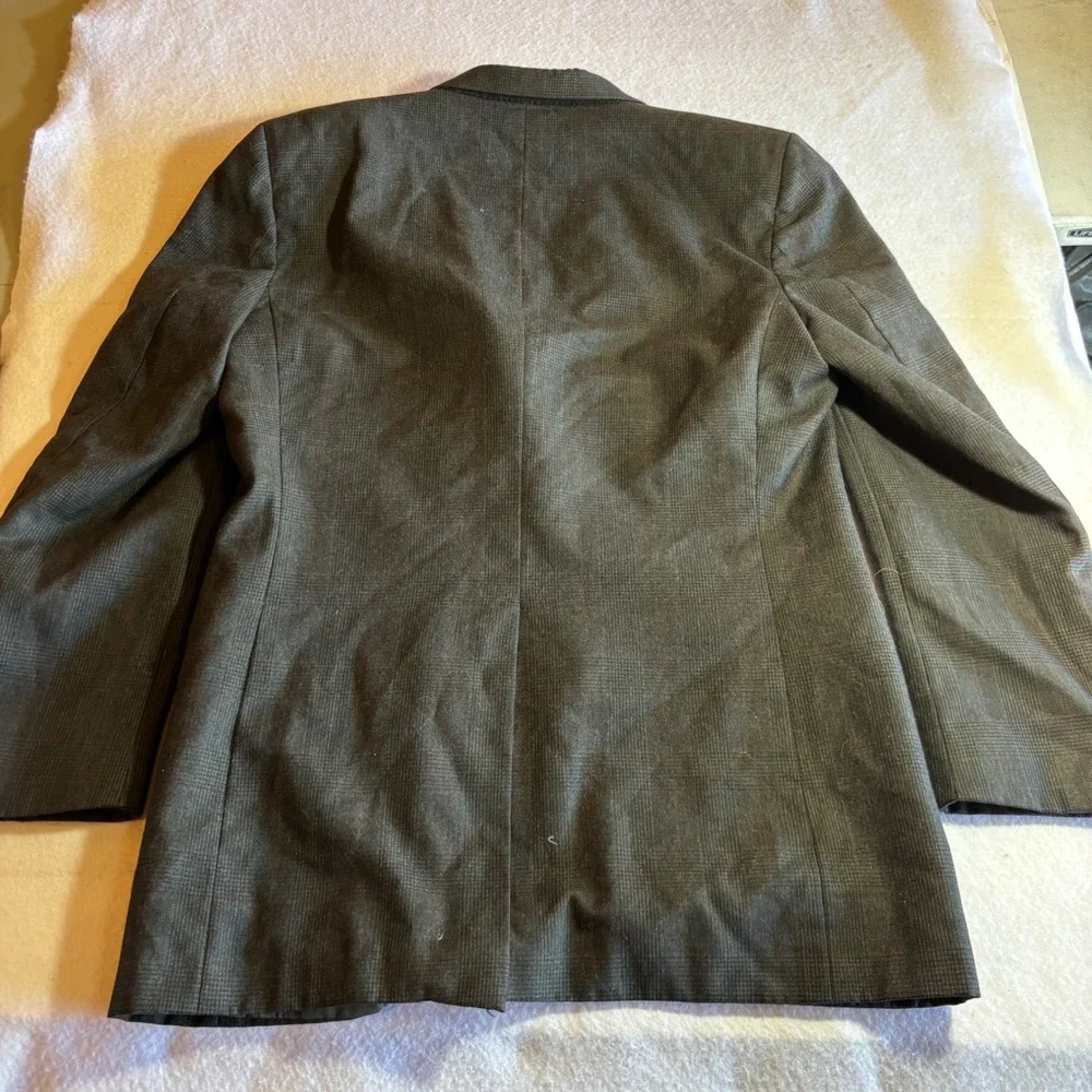 Vintage Burberrys Blazer Mens Brown Plaid 100% Wool Sport‎ Coat Jacket 42